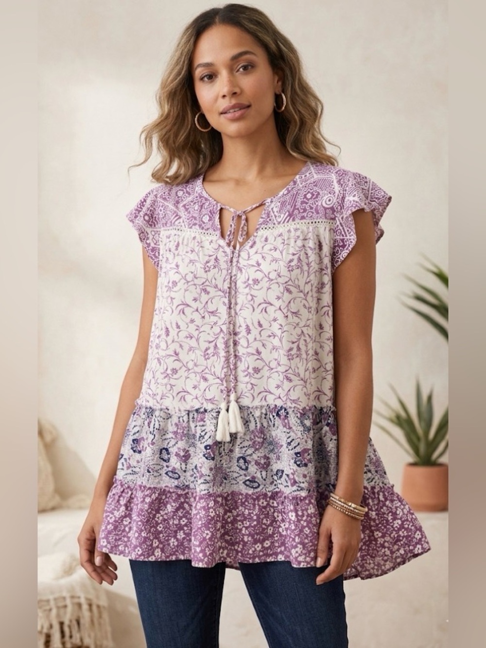 Cato Floral Tunic